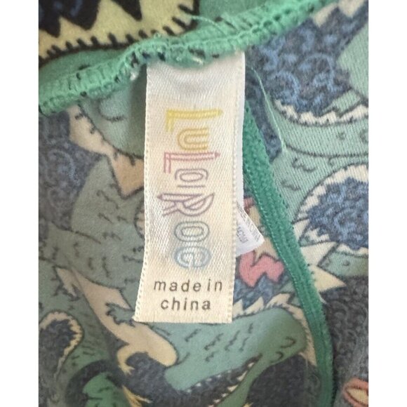 LulaRoe Leggings One Size Dragons Fire Dragon OS Green Blue HTF UNICORN Buttery - Picture 5 of 6